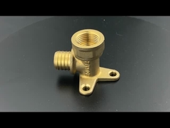 Chrome Plated Plumbing Compression Fittings For Pex Tubing Yellow Brass Color