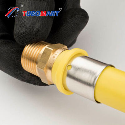 Tubomart Customized Natural Gas PEX A Pipe Fittings PEX AL PEX Pipe Brass Press Fittings