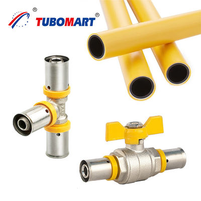 Brass GAS PEX AL PEX Pipe Press Fittings For OEM Customization ISO Certified OEM