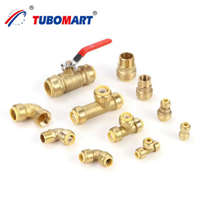 ISO Certified 1/2 or 3/4 Lead Free Copper Push Fit Fittings for Gas Water System