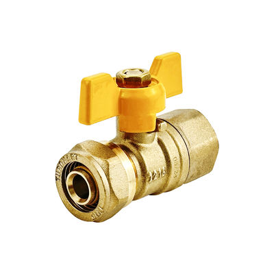 1/2'' DN 20 Ball GAS Valve Brass Ball Valve 16mm PE-AL-PE PEX AL PEX GAS Pipe Ball Valve