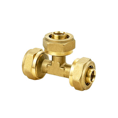 OEM PEX AL PEX Gas Pipe Brass Coupling Adapter Socket Plumbing Pipe Fittings Elbow Tee Compression Fittin