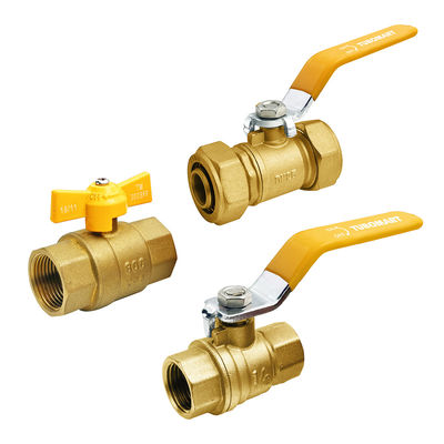 Professional Manufacturer Yellow Gas Brass Valve 1/2