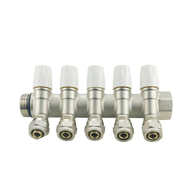 Floor Heating Manifold 2-6 Ways Brass Water Manifold 3/4