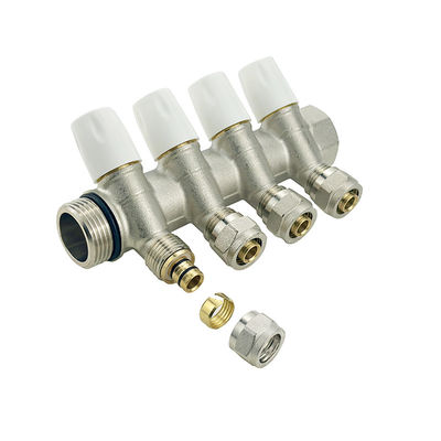 ISO90001 Manufacturer Forged Brass Water Valve Underfloor Heating Manifold Brass Manifold