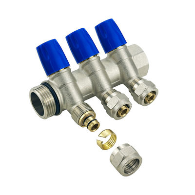 OEM Floor Heating Parts Brass Pex Water Manifold For Efficient Heating Water System