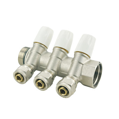 OEM 2-6ways Pex Manifold With Brass Fittings Customized Color Finishment Customized Color Customized Size