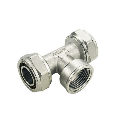 Certificated ISO17484-1 Pex Tee Forged Crimp Fittings Brass HPb 58-3A for Plumbing