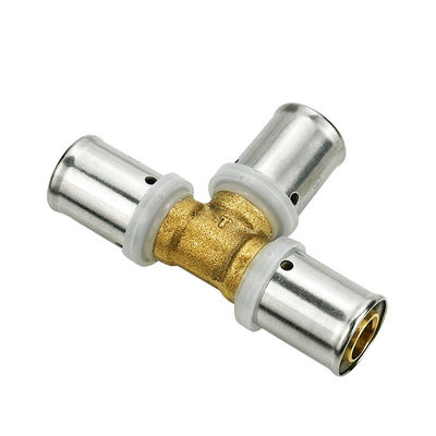 Plumbing Male Tee Brass Press Fittings Multilayer Pex Pert Pipe Press Fitting For Heating System Watermark