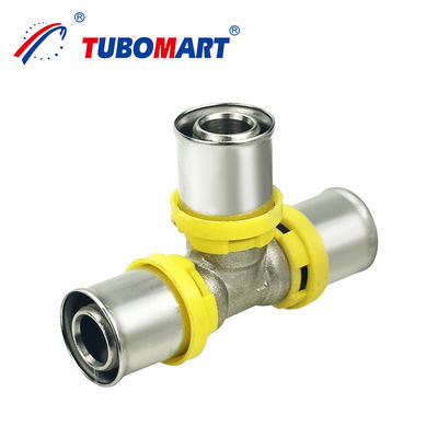 CE Certified Brass CW617N NPT Or BSP Gas Supply UA/TH Style PEX Pipe Fitting Elbow Tee Coupling Brass Press Fitting