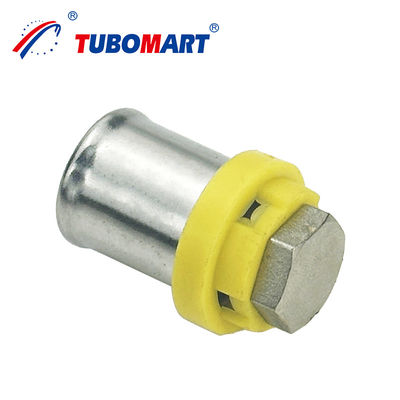 PEX Compatible Pex Press Fittings In Natural Brass Color With CE Certification Customization