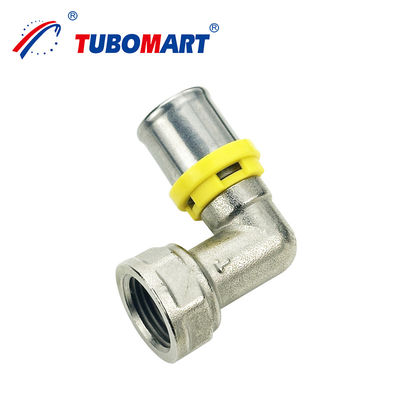 Tubomart Plumbing System With Pex Al Pex Press TH Type Fittings Natural Brass Color HPB58-3A Body Material For Gas