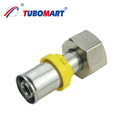 Tubomart Wholesale TH Style PEX AL PEX Press Fitting Elbow Tee Coupling Brass Press Fitting ISO9001 Certified