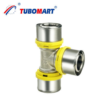 Brass Fitting 1620mm Pex Al Pex Pipe Press Fittings TH Type Ss304 Sleeve Compress Fitting For Plumbing Pex