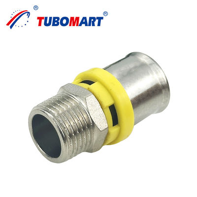 Tubomart Brass HPb 58-3A Or DZR Brass CW 602N Pex Al Pex Pipe Press Fitting Reusable And Environmentally Friendly