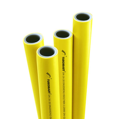 OEM TUBOMART PEX-AL-PEX Yellow Pipe High Safety Multilayer Aluminum Pipe For Gas System