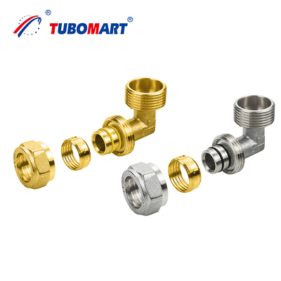 Brass Compression Fittings with ISO NSF Certificate for Plumbing Water and Gas Pex Al Pex Pipe Brass Fitting