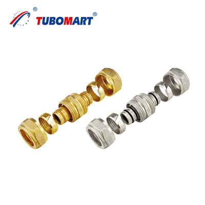 Customized Sizes Forged Brass Compression Fittings Gas  Pipe for Pex Al Pex Pipes Female Elbow High Quality Unequal straight union