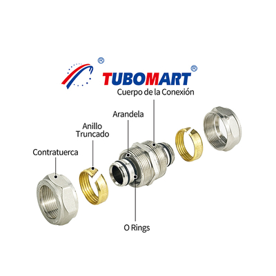 Customized Sizes Forged Brass Compression Fittings Gas Pipe For Pex Al Pex Pipes Female Elbow Unequal Straight Union