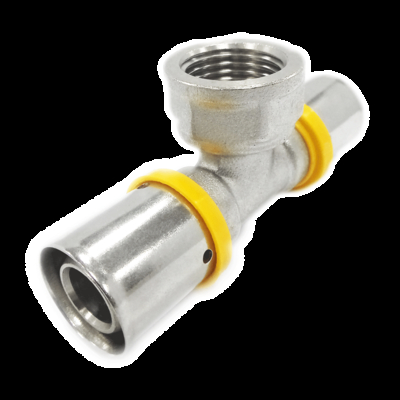 PEX AL PEX Compatible Pipe Brass Press Fitting Lead-Free Low Maintenance For Gas Pipe System 16-32mm