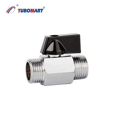 OEM Brass mini Gas Valve Customized Service with 0.19in Mounting Hole Diameter and Brass Color Nickel Plated for Gas Water