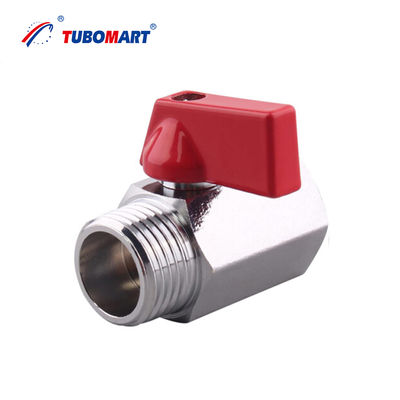 Tubomart Gas Appliances Plated Brass Mini Gas Valve with ISO 9001/SAI GLOBAL AS4617 Certificate