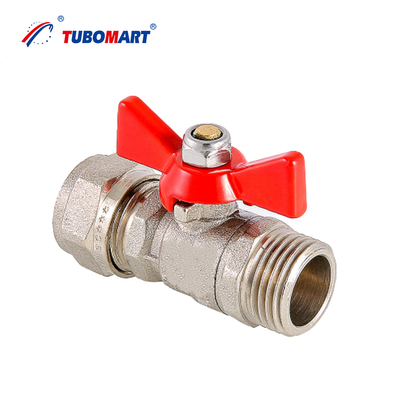Brass Gas Mini Valve in Customized BSP/NPT Thread and Brass Color Nickel Plated for Gas Distribution System Reliability