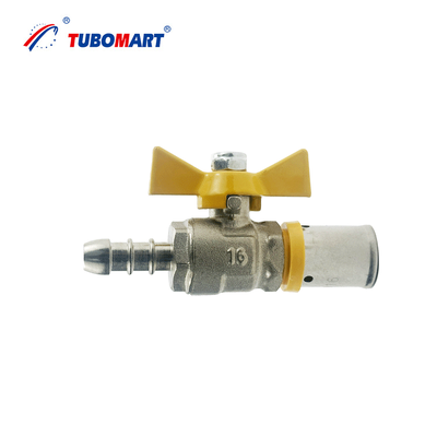OEM PRESS GAS HOSE BALL VALVE BUTTERFLY HANDLE S1216*8 HOSE TAIL 8MM and 10MM for Gas Use