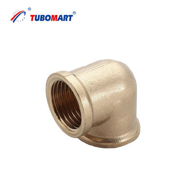 TUBOMART OEM Source Factory Screw Brass Fittings 1/2 Female to Male Elbow PEX Piping Solutions